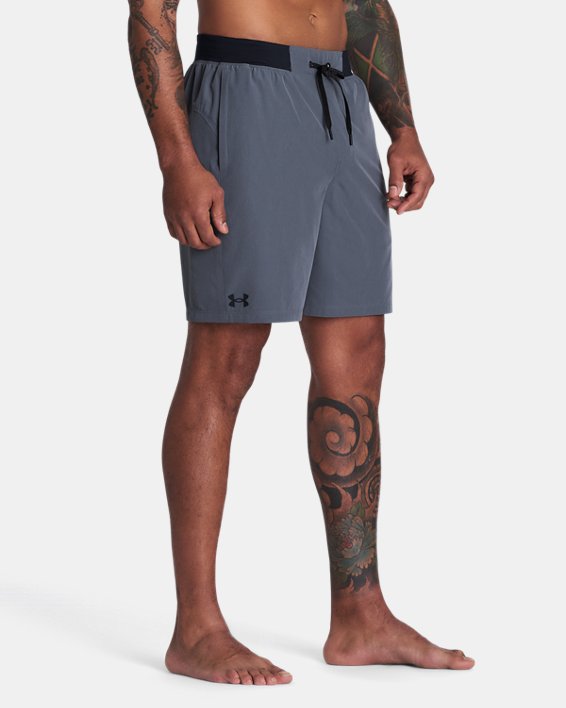 Men's UA Comfort Waistband Swim Shorts, Gray, pdpMainDesktop image number 2